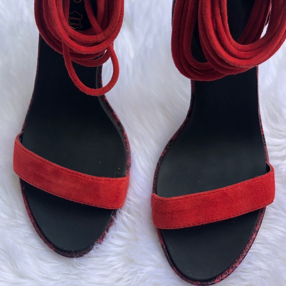 Aldo Red and snake print heels - Picture 4 of 4